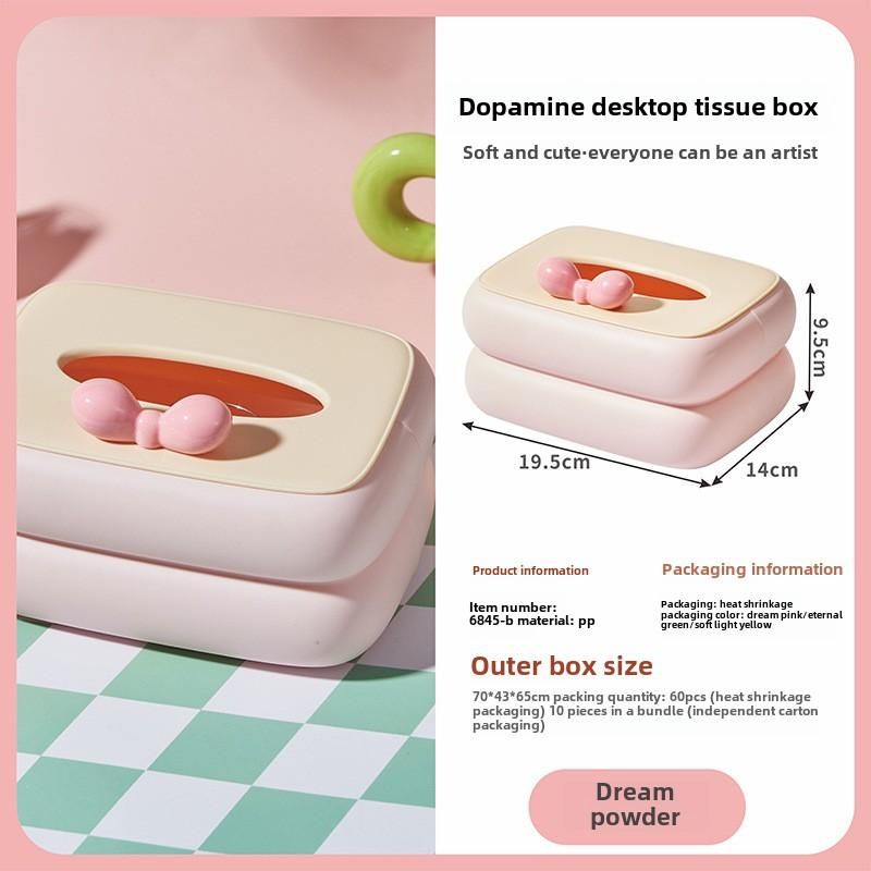 Kawaii Bow Tissue Box Napkin Holder