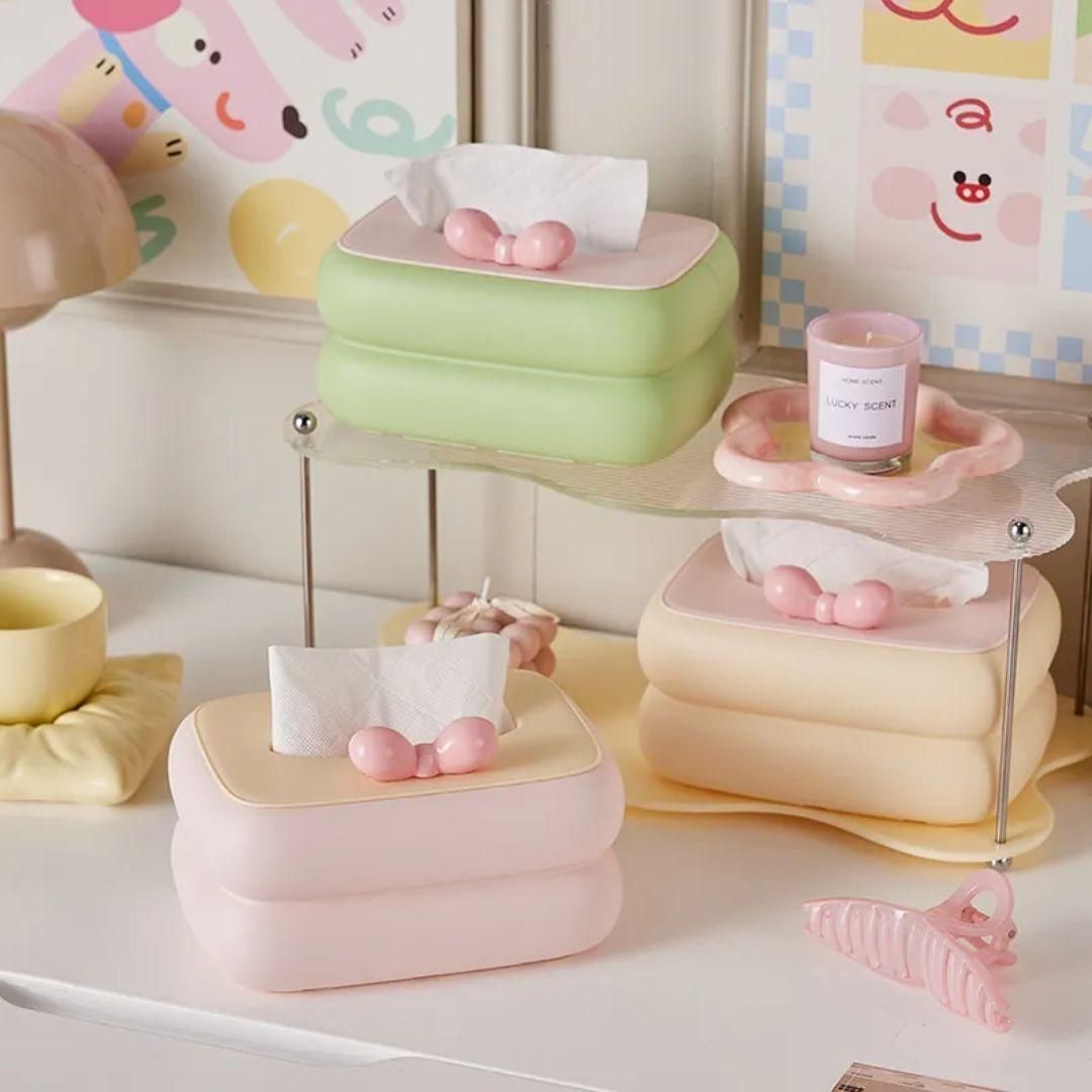 Kawaii Bow Tissue Box Napkin Holder