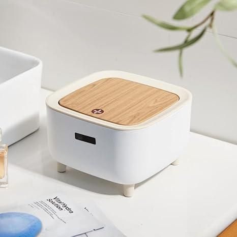 Minji Desktop Push Button Trash Bin