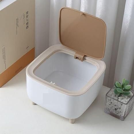 Minji Desktop Push Button Trash Bin